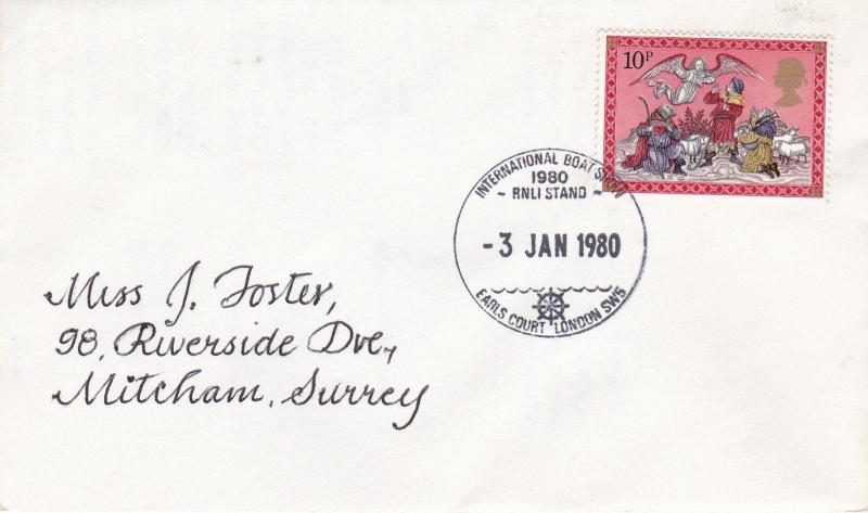 1980 GB International Boat Show RNLI Stand Special Cancel Cover VGC