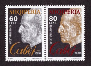 Albania stamps #2568a, MH,  horizontal pair, CV $2.25