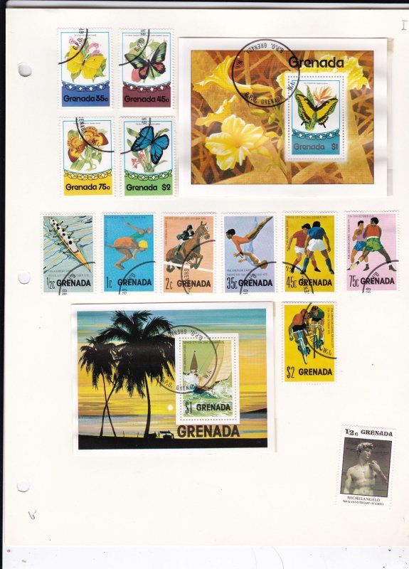 Grenada Stamp Collection    ......see details below