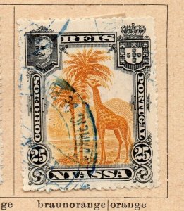 Nyassa 1901 Early Issue Fine Used 25r. NW-238421