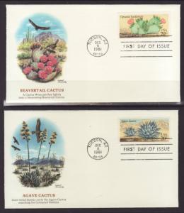 US 1942-1945 Desert Plants 1981 Fleetwood S/4 U/A FDC