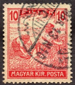 1916, Hungary 10f, Used, XF-94, Sc 113