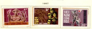 South Vietnam Scott 317-319 MH* stamp set