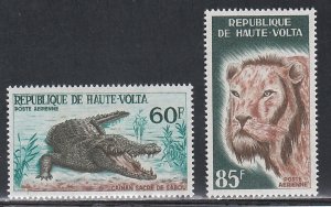 Burkina Faso # C25-26, Crocodile & Lion, Mint NH, 1/2 Cat.