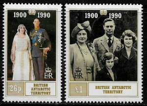 Br. Antarctic Terr. #170-1 MNH Set - Queen Mother's 90th Birthday