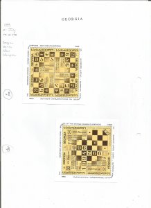 GEORGIA - 1997 - Womens Chess Champs - Perf 2 Souv Sheets - Mint Lightly Hinged