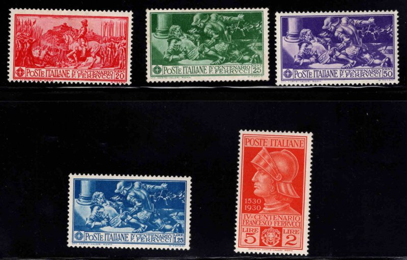 Italy Scott 242-246 MH* Ferrucci  Stamp set 1930 CV $60