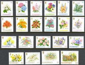 Guernsey Sc# 476-496 MNH 1992-1996 Flowers