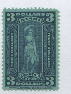 Ontario 1929 Law stamp $3 used