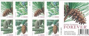 Holiday Evergreen FOREVER Stamps,5 sheets of 100 pcs