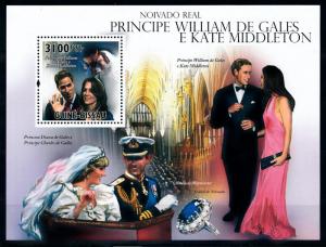 [76526] Guinea Bissau 2011 Royal Wedding Prince William & Kate Sheet MNH