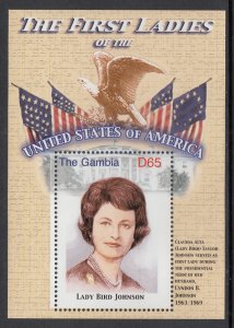 Gambia 3121 First Lady Johnson Souvenir Sheet MNH VF