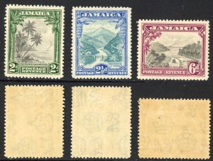 Jamaica SG111/3 1932 Set of 23 fine M/M Cat 70 pounds