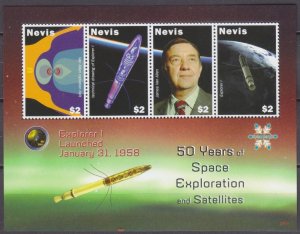 2008 Nevis 2308-11KL 50 years of space exploration and satellites. 7,00 €