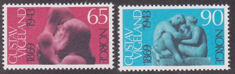 Norway # 545-546, Sculptures by Vigeland, LH, 1/3 Cat.