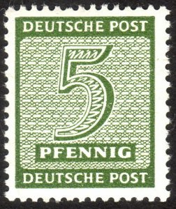 1945, Germany West Saxony 5pfg, MNH, Mi 128