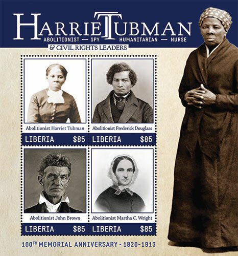 Liberia 2013 - HARRIET TUBMAN Fredrick Douglass Sheet of 4 Stamps Scott 2847 MNH