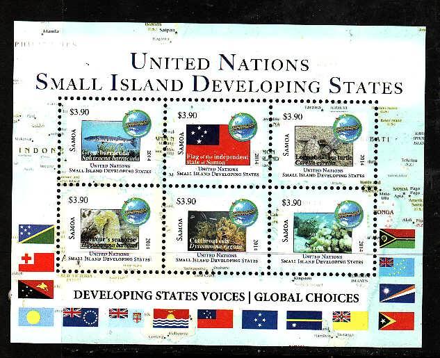 Samoa-Sc#1184-Unused NH sheet-Small Island Development States-Maps-2014-