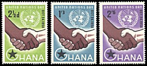 Ghana 36-38, MNH, United Nations Day