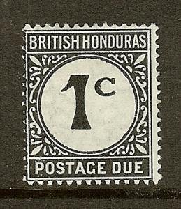 British Honduras, Scott #J1; 1c Postage Due, MH