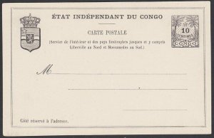 BELGIAN CONGO 10c postcard - fine unused....................................E729