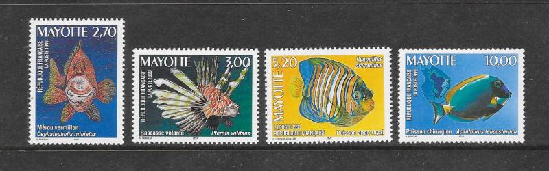 FISH - MAYOTTE #121-4  MNH