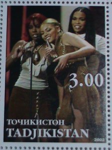 TAJIKISTAN-2002 DESTINY'S CHILD-FAMOUS SINGERS-MNH SHEET-VERY FINE