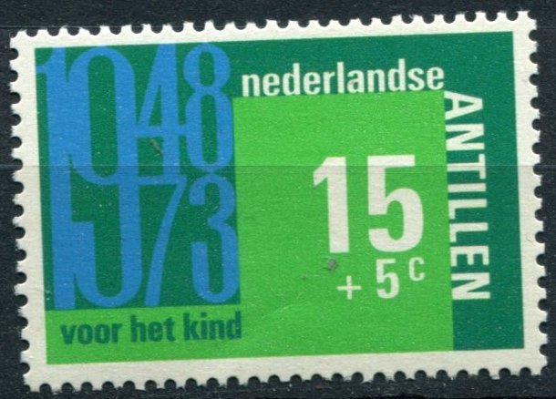 Netherlands Antilles Sc#B125 MNH, 15c+5c multi, Youth Welfare (1973) 25th Ann...