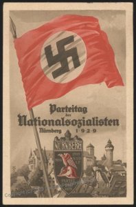 3rd Reich Germany 1929 Reichsparteitag Nr2 Propaganda Card USED AT RALLY 111785