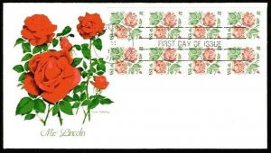 1737a 15c Roses Booklet pane FDC Fleetwood cachet July 11, 1978