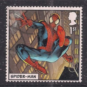 GB 2019 QE2 1st Marvel Comics ' Spiderman ' used SG 4182 ( A501 )