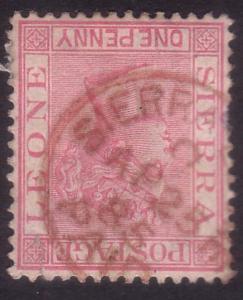 SIERRA LEONE 1885 QV 1d SIERRA LEONE / PAID cds in red.....................60256