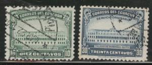 Ecuador Scott 438-9 used 1944 stamp set