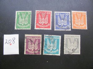 Germany 1924 USED SC C20-26 SET VF/XF 350 EUROS (208)