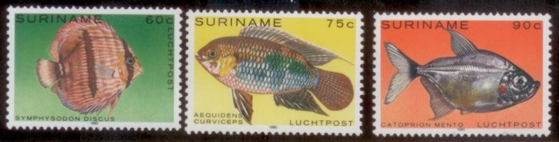 Suriname 1980 SC# C92-4  Fish MNH-OG E170