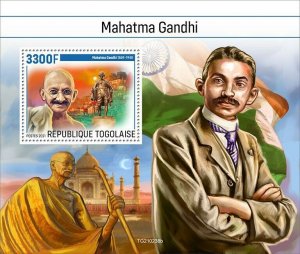 Togo 2021 MNH Mahatma Gandhi Stamps Historical Figures Famous People 1v S/S