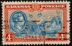 Bahamas  #106, Used, short perf on bottom margin, CV $1.25