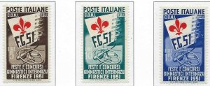 1951 Italy Full Set -Scott 574-576 - Clean Undisturbed OG! -Post Office Fresh!