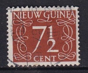 Netherlands  New Guinea  #7  used 1950  numerals 7 1/2c