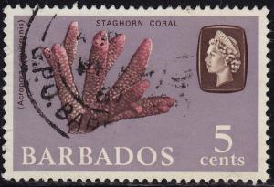 Barbados - 1965 - Scott #271 - used - Coral