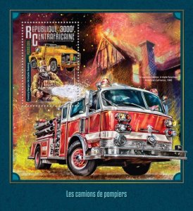 C A R - 2016 - Fire Engines - Perf Souv Sheet - Mint Never Hinged