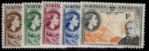 NORTHERN RHODESIA QEII SG54-58, 1953 Cecil Rhodes set, NH MINT.