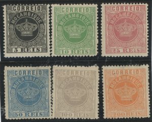 Mozambique #1/3/6/11-13 Unused Single