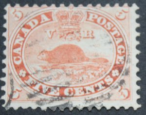 Canada 1859 QV Five Cents SG 31 used