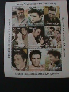 TURKMENISTAN-MOST POPULAR PERSON OF 20TH CENTURY-ELVIS PRESLEY-MNH-SHEET-VF