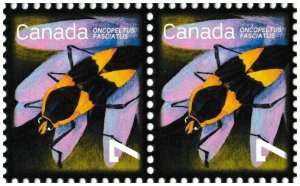 Canada 2408 Beneficial Insects Large Milkweed Bug 7c horz pair MNH 2010