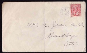 Canada-covers #11377 - 2c KEVII - Huron County - Exeter, Ont cds - Jan 22 1909