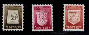 ISRAEL Scott 334-336 MNH** Stamps without tabs