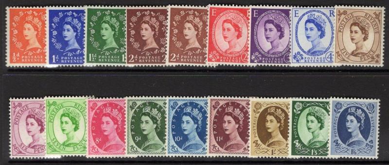 GB SG540/56 1955-8 ST.EDWARDS CROWN DEFINITIVE SET MNH