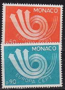 MONACO [1973] MiNr 1073-74 ( **/mnh ) CEPT